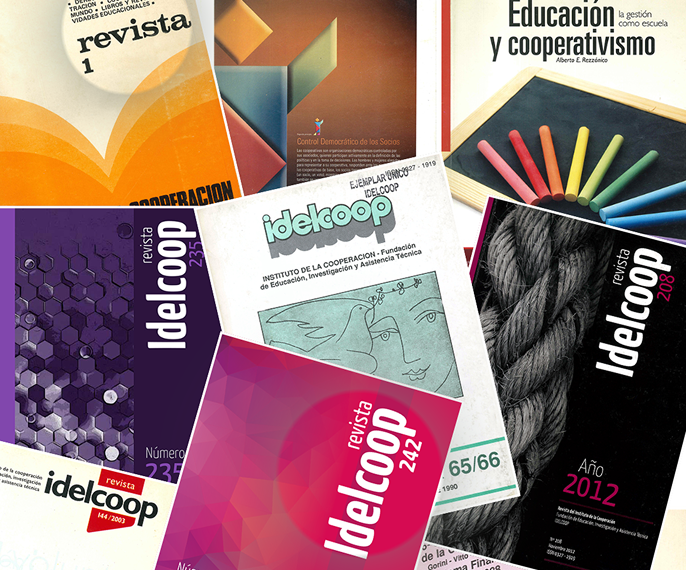 Tapas de distintos números de la revista Idelcoop